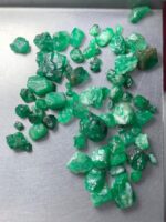 57.25ct Swat Emerald Rough Lot – Rich Green Crystals (10x8x8 mm) from Pakistan - Image 4