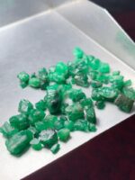 57.25ct Swat Emerald Rough Lot – Rich Green Crystals (10x8x8 mm) from Pakistan - Image 5