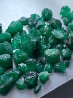 57.25ct Swat Emerald Rough Lot – Rich Green Crystals (10x8x8 mm) from Pakistan - Image 6