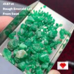 41.67ct Swat Emerald Rough Lot – Natural Green Elegance in Raw Form