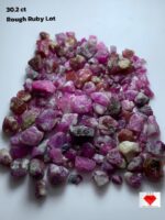 302ct Ruby Rough Lot – Natural Afghan Red Stones (15x9x9 mm)