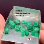 32.00ct Swat Emerald Rough Lot: Fine Natural Crystals for Cutters & Collectors