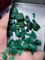 62.55ct Swat Emerald Rough Lot – Striking Green Crystals (10x10x8 mm) for Cutting or Collection - Image 3