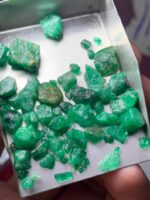 62.55ct Swat Emerald Rough Lot – Striking Green Crystals (10x10x8 mm) for Cutting or Collection - Image 6