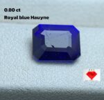 0.80 ct Royal Blue Hauyne Gemstone: Emerald Cut