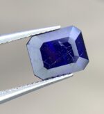 0.80 ct Royal Blue Hauyne Gemstone: Emerald Cut - Image 2
