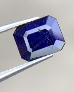 0.80 ct Royal Blue Hauyne Gemstone: Emerald Cut - Image 3