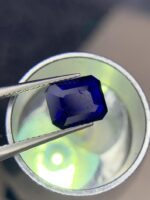 0.80 ct Royal Blue Hauyne Gemstone: Emerald Cut - Image 8