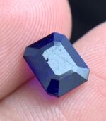 0.80 ct Royal Blue Hauyne Gemstone: Emerald Cut - Image 9