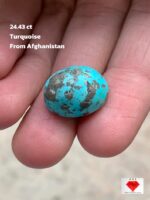 A Statement of Earth and Sky — 24.43 ct Afghan Turquoise Cabochon