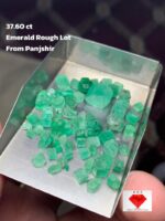 37.60ct Panjshir Emerald Rough Lot – Fine Afghan Green in Natural Crystal Form