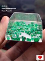 Panjshir Emerald Rough Lot – 28.65 Carats of Natural Crystal Form