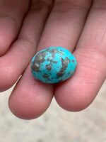 A Statement of Earth and Sky — 24.43 ct Afghan Turquoise Cabochon - Image 3