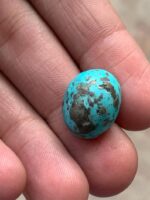 A Statement of Earth and Sky — 24.43 ct Afghan Turquoise Cabochon - Image 4