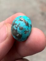 A Statement of Earth and Sky — 24.43 ct Afghan Turquoise Cabochon - Image 10