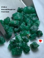 57.30ct Swat Emerald Rough Lot – Fine Green Crystals (12x6x6 mm) for Cutting or Collecting