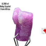 8.260ct African Ruby Crystal – Deep Red Natural Beauty (12.73 x 9.07 x 6.36mm)