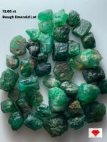 72.05ct Swat Rough Emerald Lot: Vibrant Small Crystals with Authentic Origin (11x8x6mm Avg)