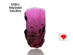 8.250ct African Ruby Crystal – Natural Red Gemstone (14.16 x 7.86 x 5.97mm)