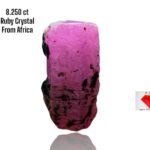 8.250ct African Ruby Crystal – Natural Red Gemstone (14.16 x 7.86 x 5.97mm)