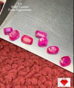 3 Carat Afghan Ruby Faceted Lot – Natural Red Gemstones (5.35 × 3.50 × 2.40 mm)