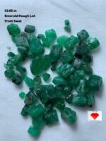 52.65ct Swat Emerald Rough Lot – Vivid Green Natural (11x8x6 mm)