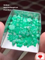55.94 ct Swat Emerald Rough Lot – Strength, Size, and Natural Character
