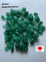 Swat Emerald Rough Lot – 58.60 ct Natural Green Gemstones