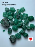 138.75 Carat Swat Emerald Rough Lot – Large Natural Stones (19x15x10mm)