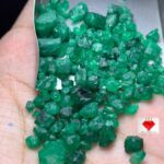 66.50ct Swat Emerald Rough Lot (8x8x6mm): Small-Sized Natural Crystals with Vivid Green Color