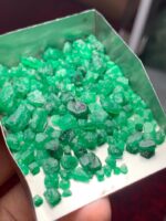 66.50ct Swat Emerald Rough Lot (8x8x6mm): Small-Sized Natural Crystals with Vivid Green Color - Image 7