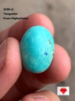 21.05 ct Afghan Turquoise Cabochon: A Bold Oval With Depth, Color, and Distinct Presence
