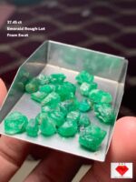 Timeless Green: 37.45 Carat Swat Emerald Rough Lot