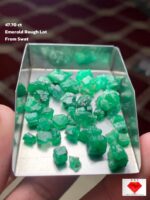 47.70 Ct Swat Emerald Rough Lot – Natural Beryl Gemstone