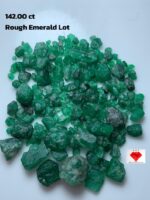 142.00ct Rough Emerald Lot – Natural Crystals (12mm, 8mm, 5mm)