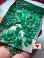Brilliant 56.95ct Swat Emerald Rough Lot – Natural 9x6x6mm Crystals