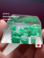 Swat’s Emerald Splendor: 35.70 Carat Rough Emerald Lot