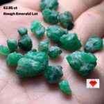 62.85ct Swat Emerald Rough Lot – Bold, Untreated Crystals (15x12x8mm Avg)