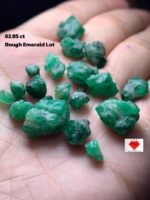 62.85ct Swat Emerald Rough Lot – Bold, Untreated Crystals (15x12x8mm Avg)