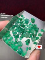 Verdant Rarity: 43.35 Carat Swat Emerald Rough Lot