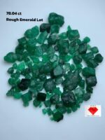 78.04 Carat Swat Emerald Rough Lot – Natural Green Stones (10x7x5mm)