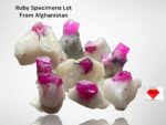 202.50ct Ruby Specimen Lot – Vivid Afghan Crystals with Natural Charm