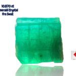 10.870ct Swat Emerald Crystal – Natural Green Beauty (11.14 x 10.63 x 9.22mm)