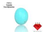 17.92 ct Afghan Turquoise Cabochon: Vivid Blue Gemstone