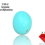 17.92 ct Afghan Turquoise Cabochon: Vivid Blue Gemstone