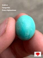 Elegant 12.30ct Afghan Turquoise Cabochon – Natural Beauty in Every Detail
