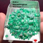 53.85ct Swat Emerald Rough Lot: Natural Crystals with Premium Color and Character