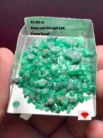 53.85ct Swat Emerald Rough Lot: Natural Crystals with Premium Color and Character