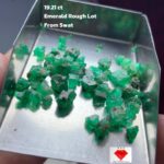 Rare 19.21ct Swat Emerald Rough Lot – Natural Green Crystals (9.15 x 5.31 x 4.20 mm)