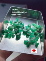 Rare 19.21ct Swat Emerald Rough Lot – Natural Green Crystals (9.15 x 5.31 x 4.20 mm)